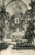 Carte Eglise de LA COURONNE Charente Décoration fleurie et champêtre