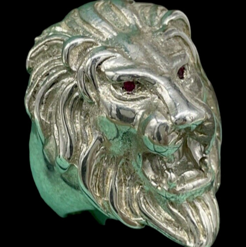 Bague homme tête lion - bague,