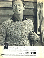 Publicité Advertising  25.03 1960   laines du Chat Botté  Motte      perle fine
