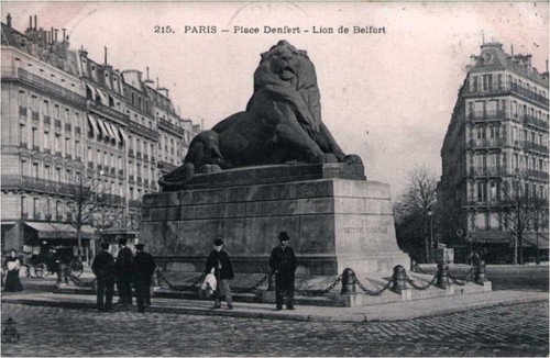 Cpa paris place denfert - paris,