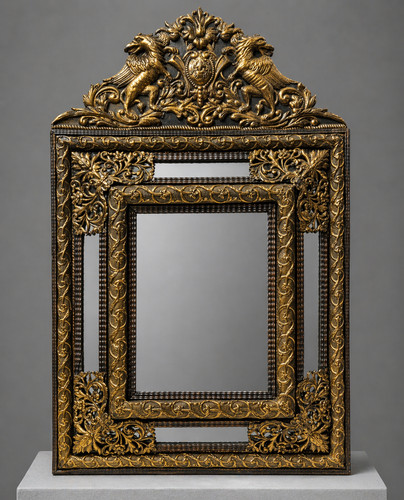 Miroir cuivre repoussé - miroir, en