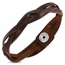 Bracelet pression en cuir