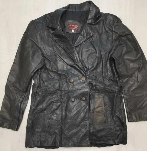 Veste blazer vintage cuir - blazer,