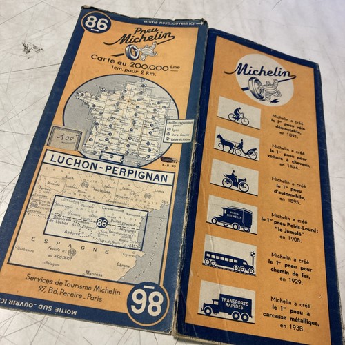 Carte routière ancienne