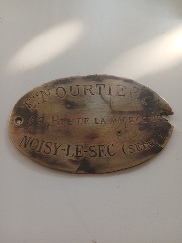 Ancienne plaque metier - , de