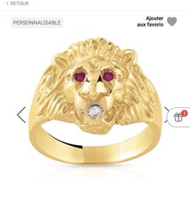 Chevalière Tête De Lion Or