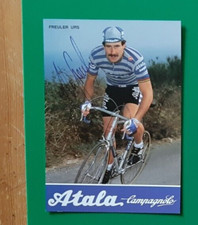 CYCLISME carte cycliste URS FREULER équipe ATALA Campagnolo 1984 Signée