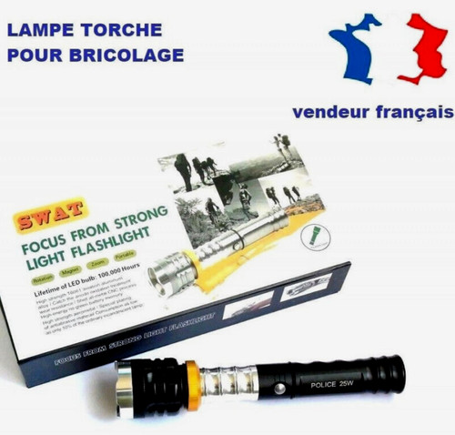 Lampe torche led rotative - led,