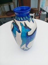 Vase Céramique Dains Biches Keramis Ancien