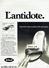 publicité Advertising  0922  1980   Scholl  sandales  l'antidote
