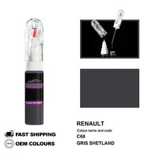 POUR RENAULT GRIS SHETLAND C68 Kit de fixation pinceau stylo peinture retouch...