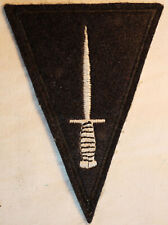 Insigne brevet commando para belge triangle sur tissus patch dague SDC24KAM015