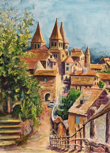 Conques aquarelle - « conques »,