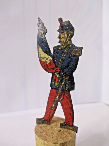 Porte drapeau figurine fer - drapeau,