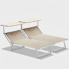 2 bains de soleil XL de jardin