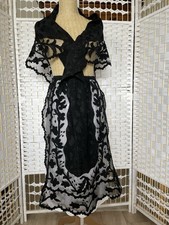 ancien  ensemble costume breton dentelle/tablier / châle / bande (ref: L32)