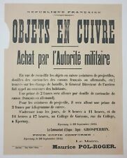 Objets en cuivres 1914 Affiche