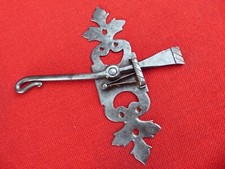 belle targette verrou à ressort en fer forgé art populaire