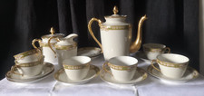 Service à Thé 17 Pièces Porcelaine Limoges France Chabrol et Poirier  1920/1930