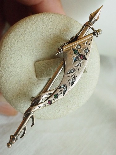 Broche ancienne xix - broche, argent