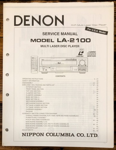 Denon 2100 laserdisc ld - denon, la-2100