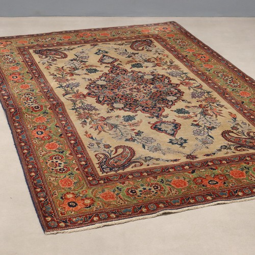 Tapis ancien asiatique coton - tapis,