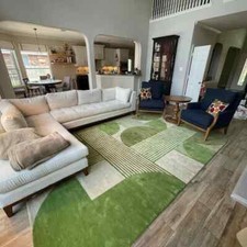 Design ovale moderne touffeté