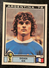 DIDIER SIX FRANCE N° 94 - IMAGE PANINI FOOT ORIGINALE ARGENTINA 78
