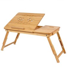 Canapé de table de voyage en bambou 'tablette pliante en bois naturel pliant