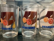 RARE LOT ANCIEN 7 VERRES ORANGINA SODA VINTAGE ⭐️⭐️⭐️⭐️⭐️