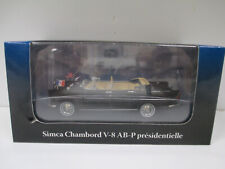 SIMCA CHAMBORD V-8 AB-P DE GAULLE KENNEDY 1961 par Atlas Chefs d'etat au 1/43