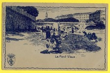 cpa 1900 RARE France SOUVENIR de NICE Le PONT VIEUX Lavandières