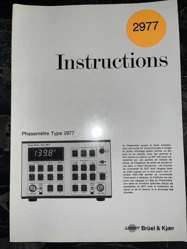 Bruel kjaer instructions - &,