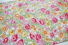 RUBAN chouchou vert fleurs liberty exclusif Gina Diwan French HAIR ribbon ! 