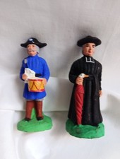Santons Creche, Le Curé, Le Garde,  7cm