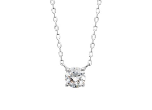Collier solitaire zirconium - collier, "solitaire