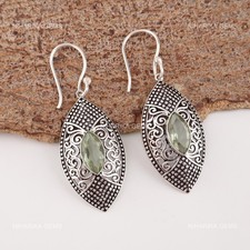 925 Argent Sterling Vert Gemme