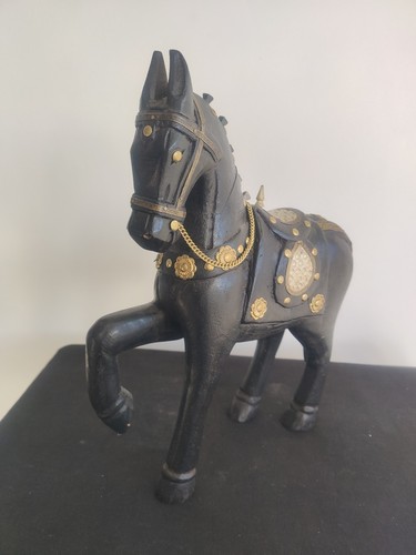 Sculpture cheval ancien - sculpture,