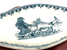 St AMAND Nord HAMAGE Faience Jeune Fille & Brebis & Jouet & Ravier & Vaisselle 