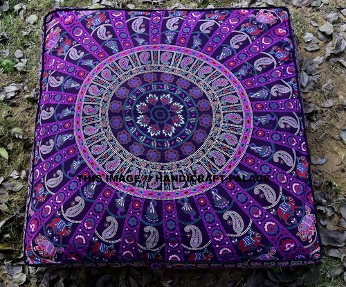Coussin sol carré - coussin, mandala