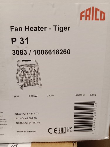 Aerotherme p31 tiger frico - tiger,