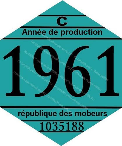 Vignette 1961 pour mobylette - 1961,
