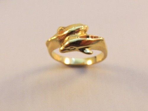 Taille bague double dauphin - 10,