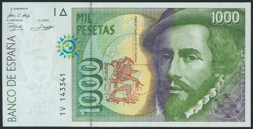 1000 pesetas octobre 1992 - pesetas.,
