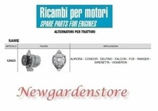 Alternateur 12623 SAME Tracteur Moteur AURORA CONDOR DELFINO 14V 33A
