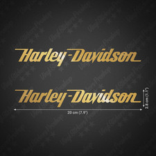 2 stickers pour HARLEY doré 20 cm tuning  réservoir autocollant tuning custom