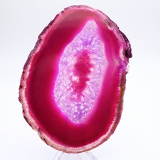 Tranche polie d’agate rose