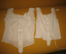 Broderie ancienne  2 cache corset caraco.. dentelle brodée au crochet récup ..