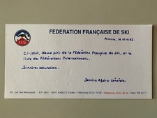 COURRIER VINTAGE FEDERATION FRANCAISE DE SKI 1995