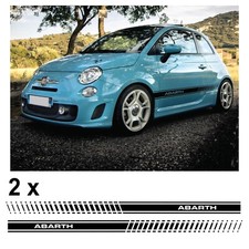 2 Bandes compatible FIAT 500 ABARTH Autocollants Stickers Plusieurs Couleurs